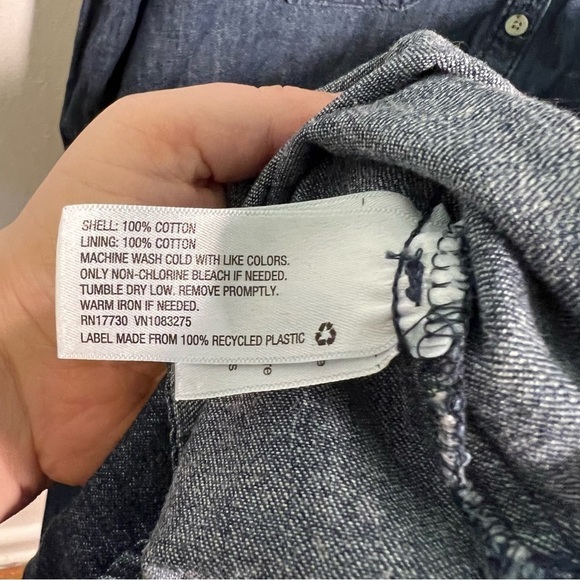 Universal Thread Denim Shirt Dress Dark Wash - Picture 13 of 13